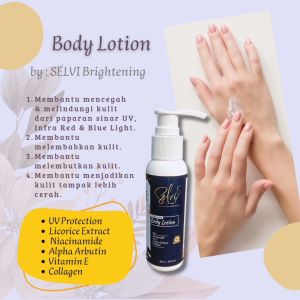 SELVI Brightening Body Lotion UV Protection Moisturizer Niacinamide Arbutin Collagen Vitamin E 100 ml