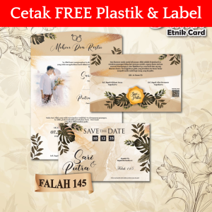 FALAH 145 Undangan Pernikahan Sudah Cetak Siap Pakai Free Plastik dan Label | Kertas Blangko Undangan Pernikahan Kosong
