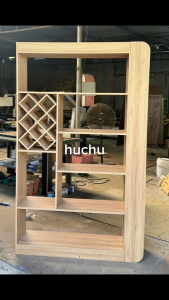 Tủ rượu tủ trưng bày kiêm vách ngăn phòng khách HUCHU tr01 gỗ mdf phủ melamin