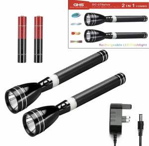 Combo Pack Lampu Suluh LED Bercahaya 5 dalam 1 dan 4 dalam 1 Cas semula - Portable Home