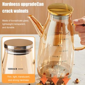 Glass Oil Jug Oil Bottle Kitchen Household Soy Sauce Vinegar Spice Bottle Oil Containers Do Not Hang Oil Stainless Steel Large Oil Cans玻璃油壶油瓶