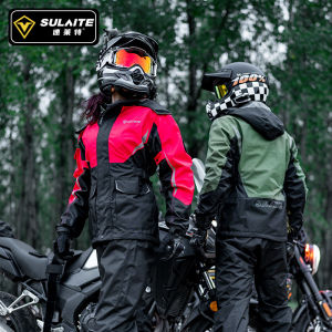 Motorcycle Raincoat Split Waterproof Jacket L4 Water-resistant Reflective Multi Pockets Breathable Cruising Rally ADV Motorbike