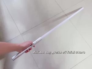 Lightsaber RGB 16 Colors Metal Handle Double-edged Change Heavy Dueling Sound Two In One Light Saber Cosplay Stage Props Toys