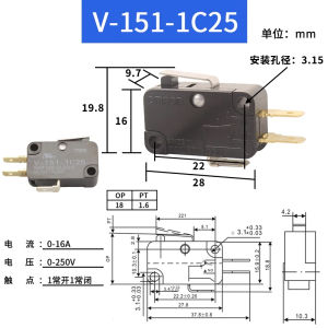 Original Omron Micro Switch V-152/155/156-1C25/1A5 Small Travel Limit Switch Electronic Components Market