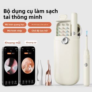 Bộ Dụng Cụ Lấy Ráy Tai SUNUO Với Camera FHD 10M Đèn Nhíp Làm Sạch Tai Và 12 Đầu Thay Thế Dụng Cụ Chăm Sóc Tai