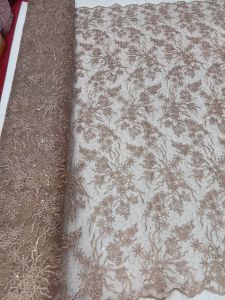 Bahan kain tulle bordir squein payet/tille bordir akar