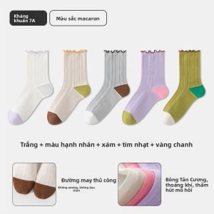 Tất nữ MiiOW cotton pha thoáng khí thấm hút