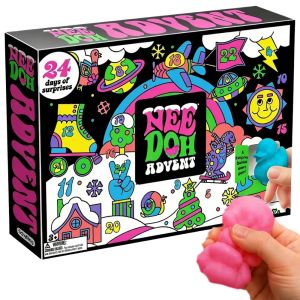 Schylling | Lịch Giáng Sinh Đếm Ngược NeeDoh 3D PVC Fidget Doll Đồ Chơi Giảm Stress Hộp Quà Bất Ngờ Quà Tặng Ngày Lễ Năm Mới Dành Cho Người Từ 14 Tuổi Trở Lên