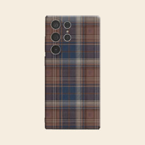 brown blue plaid Luxury Fashion Full Lens Protective Case for Samsung Galaxy S26 S25 S24 A56 A36 Plus Ultra