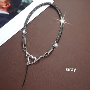 Luxury Long Diamond Hanging Rope Women's Crossbody Phone Chain Fashion Bag High End Diamond Embedded Crossbody Strap