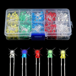100/500 PCS 3Mm 5Mm LED ไดโอดสารพันสีขาวสีเขียวสีแดงสีฟ้าสีเหลืองLED Light Emitting Diode ชุดอิเล็กทรอนิกส์ไฟสัญญาณ