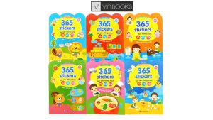 Bộ - 365 Sticker Bóc Dán Thông Minh Iq Eq Cq Bộ 6 Cuốn
