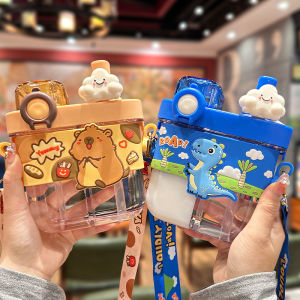 Cốc Nước Có Van Chìa Khóa Cho Trẻ Em Đi Học Cốc Nước Có Van Hai Đầu Cho Bé Trai Và Bé Gái Cốc Nước Di Động Mẫu Giáo Mùa Hè 2025