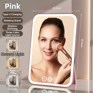 LED Makeup Mirror Foldable Portable Touch