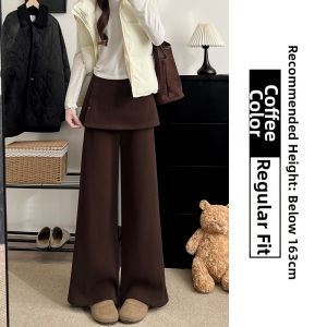 LANMENGYA | Fleece-lined Thickened Fake Two-piece Trousers
