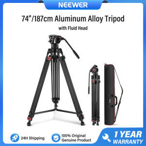 NEEWER 74"/187cm Tripod với đầu dầu hợp kim nhôm chịu lực cao máy ảnh chuyên nghiệp giá ba chân tải tối đa 8kg TP74
