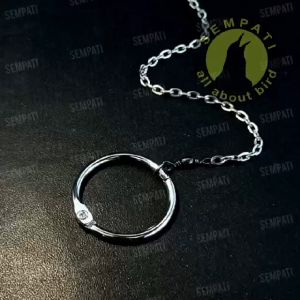 SEMPATI Rantai Kutilang Rantai + Ring Fullset Borgol Kaki Burung Kutilang Trucuk Trucukan Rantai Umbaran Free Flaying Burung Kutilang Ff Rantai Ikat Kaki Kutilang tali Pengikat