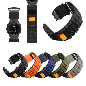 Zionia 26mm 22mm Nylon Quick Release Fit Watch Strap for Garmin Fenix 8 E 7X 7 6X 6 Pro Sapphire Solar 5X 5 Plus 3 HR Quatix Enduro MARQ D2 Tactix Descent G1 G2 Mk1 Mk2 Mk2i Mk3i 51mm Forerunner 970 965 955 Approach S70 47mm S60 S62 Instinct 2X epix Gen 2