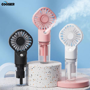 Portable Handheld Spray Fan Mini Humidifier Fan 4 Speeds Powerful Wind USB Rechargeable Water Spray Mist Fan Outdoor Small Fan
