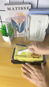 GIDA กล่องทิชชู่ พลาสติกพับได้ กล่องใส่ทิชชู่ 3 สีความสูงยืดได้ 10 cm ดีไซน์มินิมอล เรียบหรู ใช้งานง่าย สะดวกพกพา