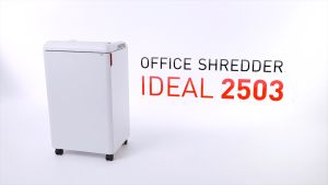 IDEAL 2503 S Heavy Duty Paper Shredder (Straight Cut) 1 Hour Non Stop - 23 sheets (100 liters) (non stop Strip Cut mesin perincih kertas)