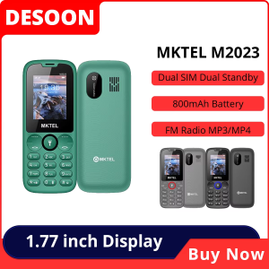 MKTEL M2023 2G Feature Phone 1.77Screen Dual card dual standby 800mAh Battery MP3/MP4/FM/Radio/Bluetooth/GPRS/  3.5mm Jack