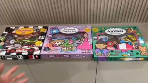 🔥New Arrival🔥 Lets Pretend Firefighters Race Driver Kitchen Set Fun Puzzle Jobs Role Play Sticker Book Pretend Play