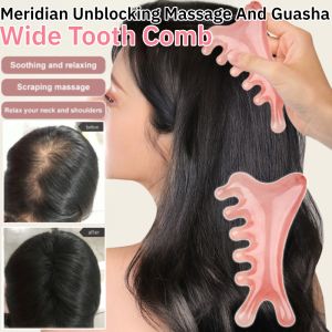 Head Meridian Unblocking Portable Wide Comb Massage And Guasha Home Use Straight Comb