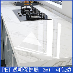 Glossy Transparent self adhesive Kitchen Counter-top Protective Film Heatproof Wallpaper for Table Desk Wall Cabinet Wardrobe Refrigrator Renovation Oil proof Waterproof Sticker