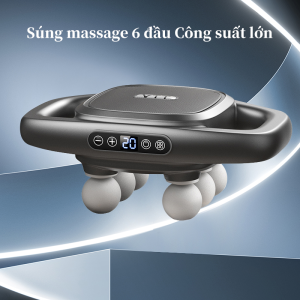 Máy massage đầu 6 đầu Máy massage xung động sâu cầm tay Máy massage cơ bắp chuyên nghiệp Máy massage cơ bắp sâu Thư giãn cơ thể Máy massage rung tần số cao Máy massage liên kết Thể dục Quà tặng cho gia đình và bạn bè