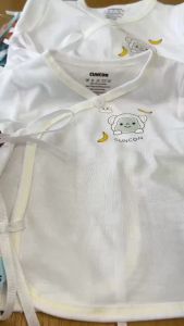 Túi 1 Áo sơ sinh Tay Dài Cột Dây cao cấp CUNCON - Chất vải cotton 100% rất mềm dịu dành riêng cho bé sơ sinh