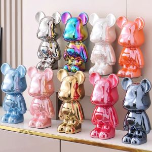 18cm Bearbrick Decoration Living Room Ceramic Love Bear Piggy Bank Ceramic Piggy Bank Gift