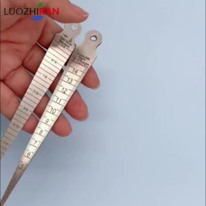 Stainless Steel Taper Gauge 0-15mm Wedge Feeler Gap Hole Diameter Measuring Ruler Metric/Imperial Precision Inspection Tools