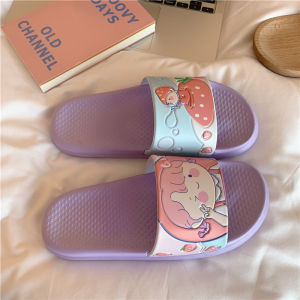 Summer Girl Heart Home Bath Thick-Soled Cartoon Slippers