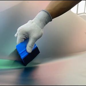 ทีรีดฟิล์ม ที่รีดสติ๊กเกอร์กำมะหยี่ 3M รีดไวนิล แผ่นรีดสติ๊กเกอร์ ติดสติ๊กเกอร์ให้พื้นผิวเรียบ  (ขนาด7x10cm)