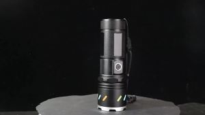 White Laser Strong Light Long Range Flashlight Outdoor Camping High Power Zoom Multifunction LED Torch Rechargeable Portable