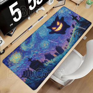 Bandai | Gengar Grande Pokemon Anime Mousepad Large PC Gaming Mouse Pad LockEdge Non-slip Base Computer Keyboard HD Printing XXL Desk Mat