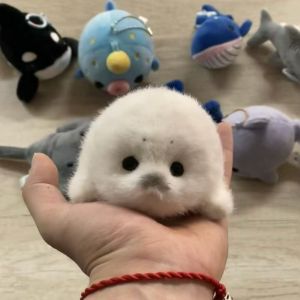 ตุ๊กตาสุนัขจิ้งจอกน้ำรุ่นเล็ก พวงกุญแจผ้าขนหนูสัตว์ป่าจำลอง ของเล่นที่สร้างสรรค์และมีศักยภาพสำหรับเด็ก อุปกรณ์เสริม