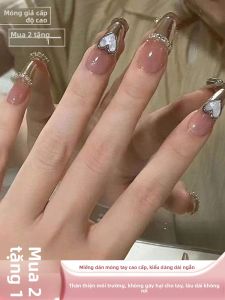 MONLEYTA | New 2025 Cats Eye Nail Tips Autumn Winter Middle Long Finished Product Wearable Nail Art False Nails Tips Manicure Accessories