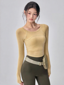FITNESSGIRL | Fitness Long Sleeve Lyocell and Wool Blend Top