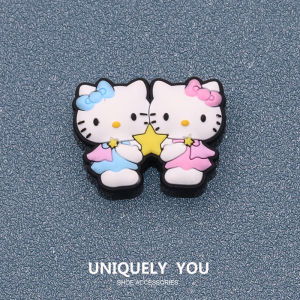 เครื่องประดับ Crocs ดอกไม้ตกแต่งสัตว์มีหัวใจสัญลักษณ์ที่น่ารักและน่าตื่นเต้นสำหรับรองเท้า Crocs สำหรับเด็กและเยาวชน