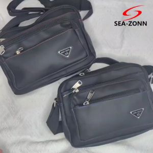 SEAZONN BEG SILANG LEBAR SAIZ BESAR WATERPROOF BEG LELAKI BEG BERNIAGA TAHAN LASAK 6 ZIP POCKET BIG SAIZ SLING BAG
