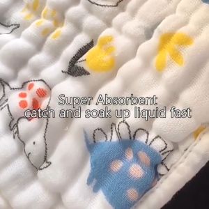 U Shaped 100% Cotton 8 Layers Bib Eating Brushing Water Absorbent Cover