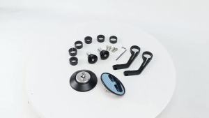 Motorcycle Rear View Mirror Black 7/8" Round CNC Cafe Racer Parts Motorcycle Side Mirror Bar End Motorbike For Kawasaki Black