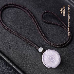 SHANDI | Yellow Crystal Mountain Ghost Money Amulet Pendant Lüli Bagua Retro Ethnic Style
