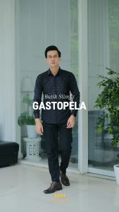 Kemeja Batik Pria Slimfit Motif GASTOPELA Lengan Panjang Pendek Premium Bahan Katun Furing Solo