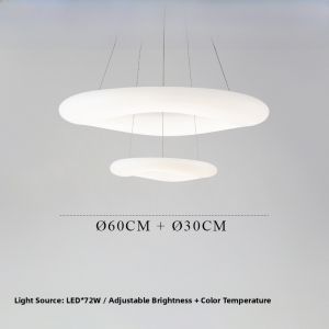 Minimalist Donut Shaped Full Spectrum Pendant Light for Living Room Dining Room Bedroom Modern Simple Creative Iron Art Lampshade