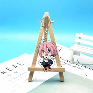 Bandai | Bộ Móc Khóa Acrylic Anime Laid-Back Camp 55MM Với Hình Shima Rin Kagamihara Nadeshiko Ōgaki Chiaki Inuyama Aoi - Quà Tặng Dễ Thương Dành Cho Người Hâm Mộ