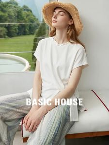 Basic House | White Knot Design Summer T-Shirt