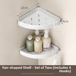 LANJIAOLUO | Bathroom Triangle Corner Storage Rack No Drilling